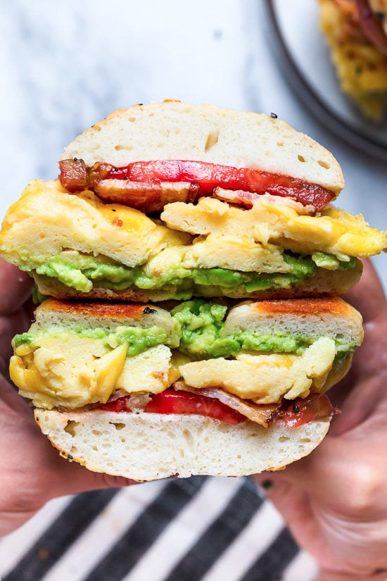 Breakfast Bagel Sandwich Recipes
 Bacon Egg and Avocado Breakfast Sandwich