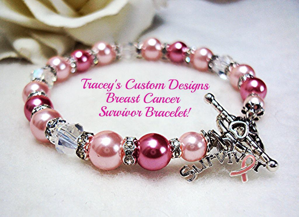 Breast Cancer Bracelet
 Stunning BREAST CANCER SURVIVOR Bracelet Custom Made Designs
