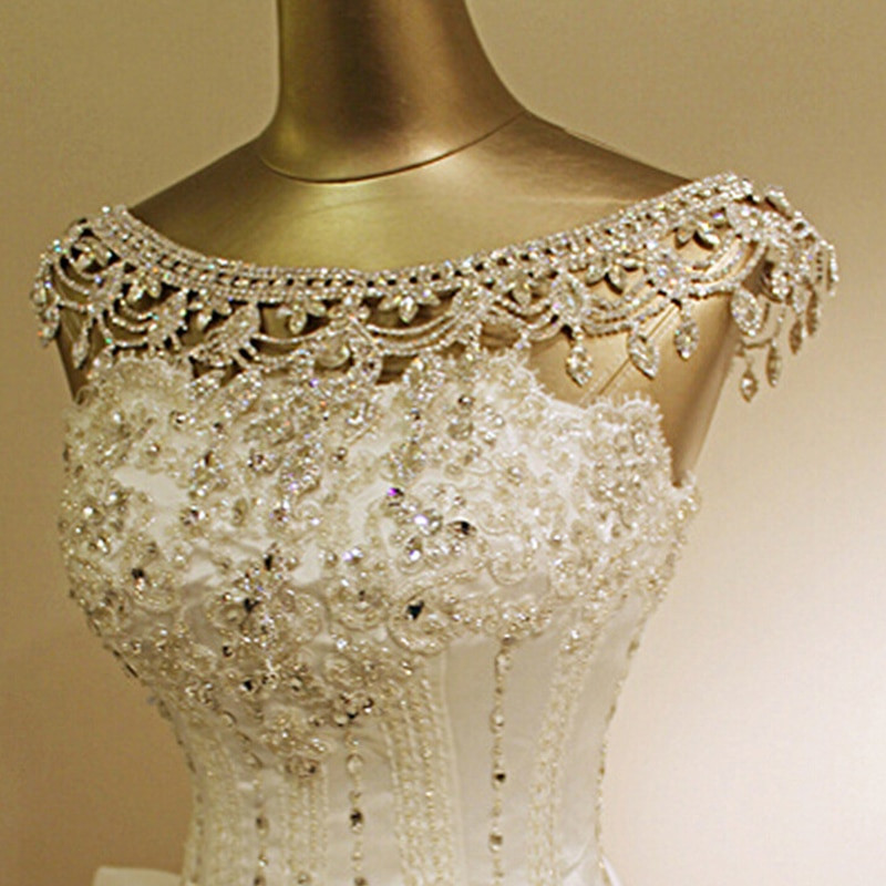 Bridal Body Jewelry
 Vintage Luxury Bridal Necklace Shoulder Chain Rhinestone