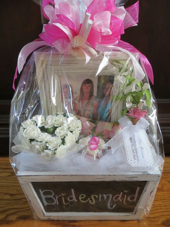Bridesmaid Gift Basket Ideas
 To be Chalkboard signs and Shabby on Pinterest