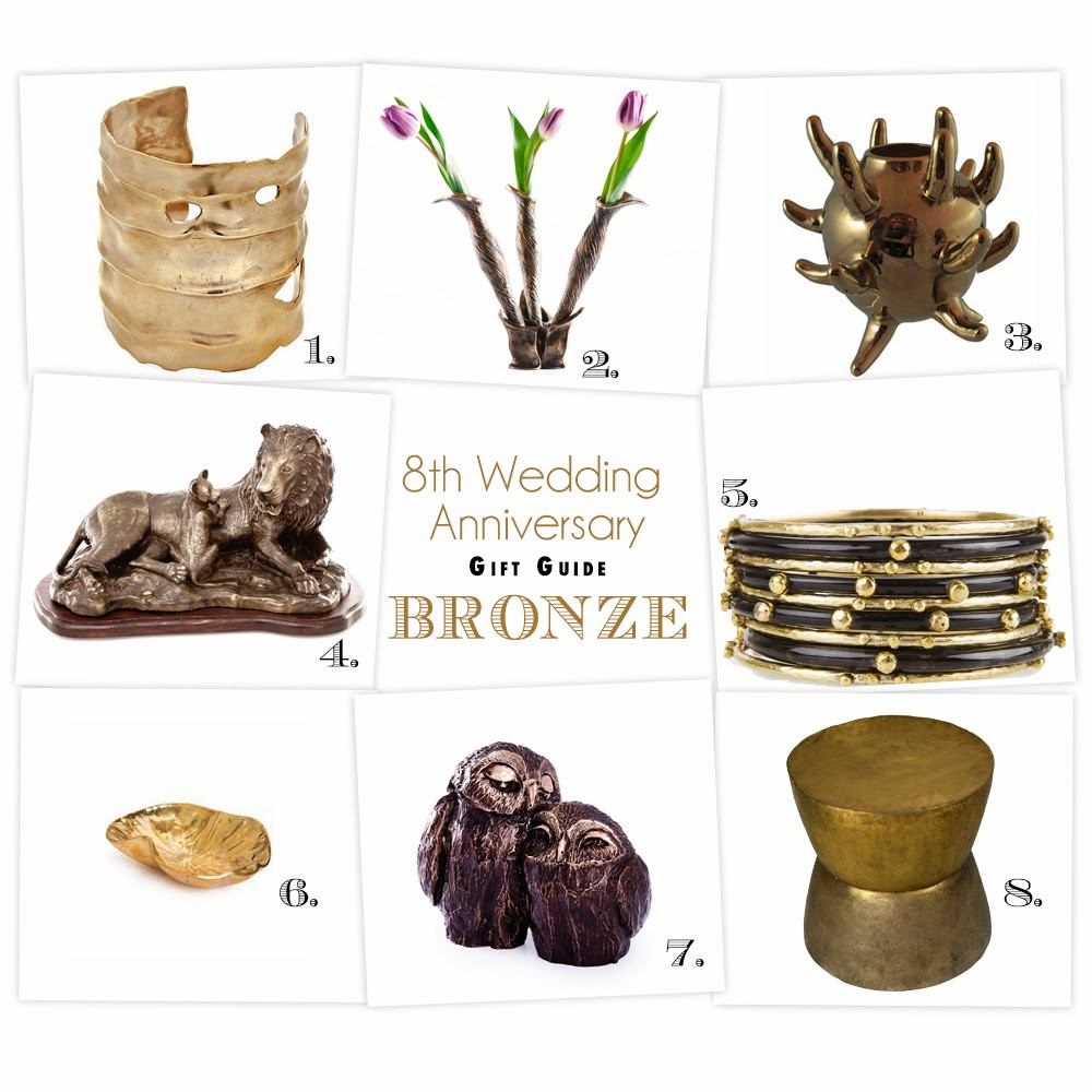 Bronze Anniversary Gift Ideas
 Breaking the Mold The 8th Anniversary Gift Guide Bronze