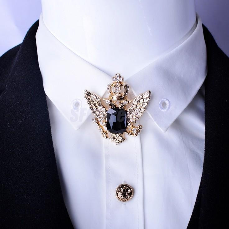 Brooches For Men
 Men Vintage Crystal Angel Collar Pin Brooch for T Shirt