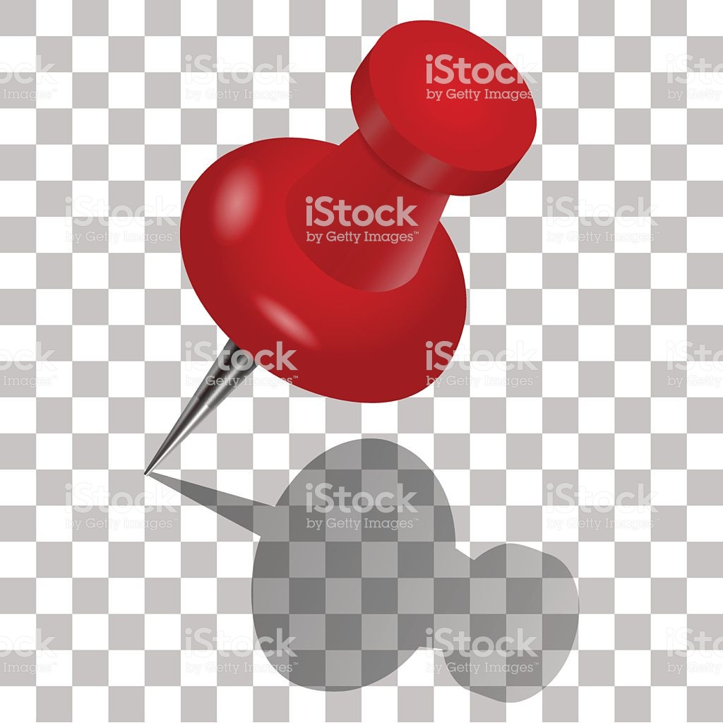 Brooches Illustration
 Red Pushpin Stock Illustration Download Image Now iStock