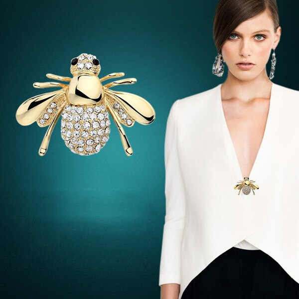 Brooches Style
 H HYDE Fashion Rhinestone Insect Brooch for Women Jewelry