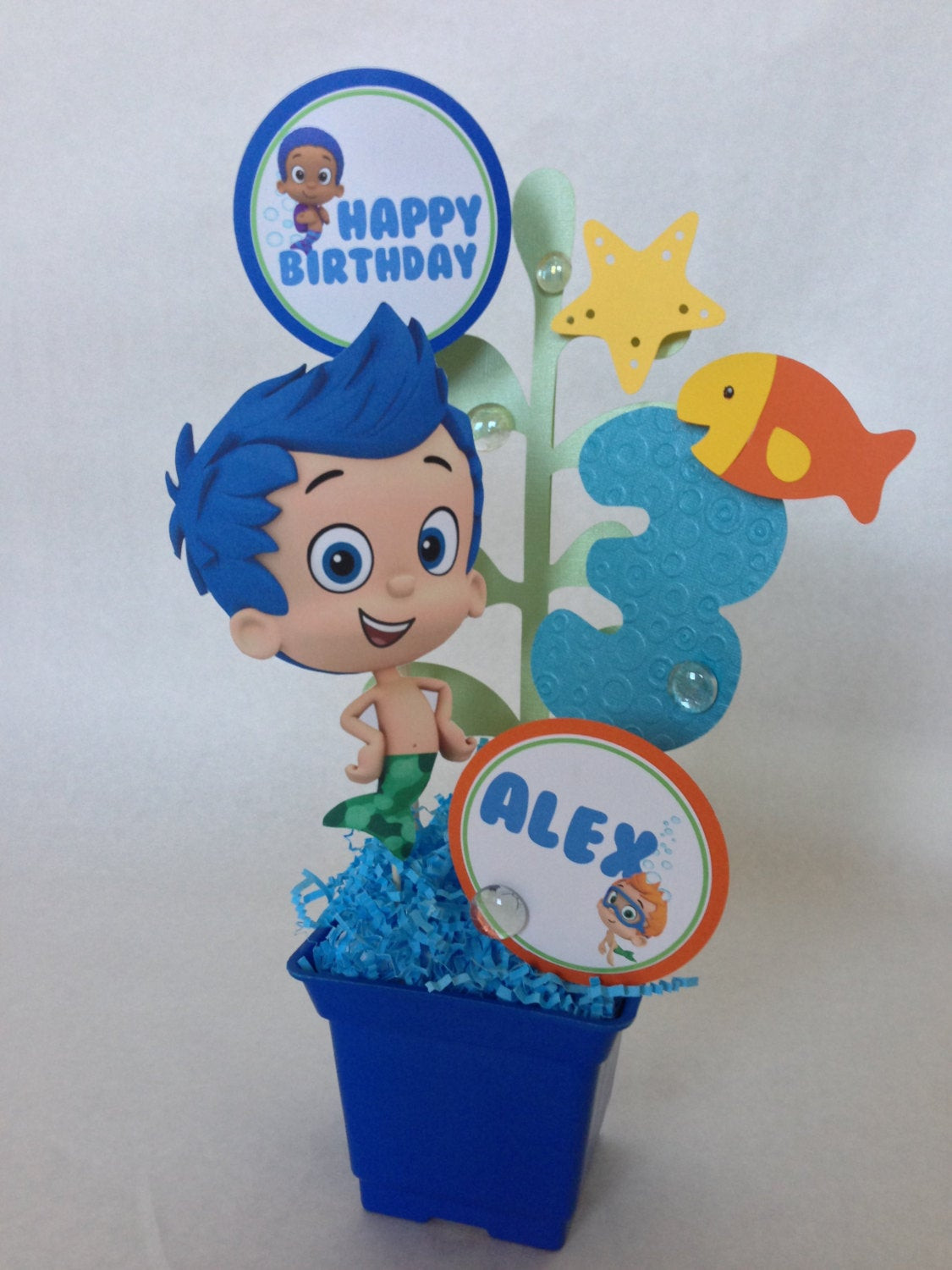 Bubble Guppie Birthday Party
 Bubble Guppies Birthday Party Centerpiece Decoration