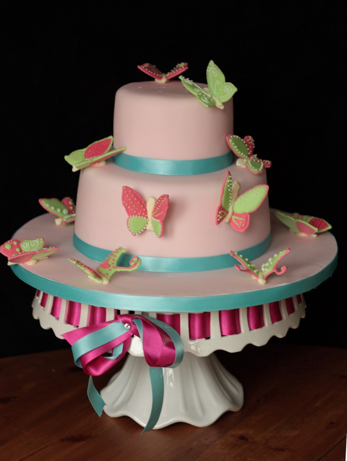 Butterfly Birthday Cakes
 Vanilla Butterfly Birthday Cake