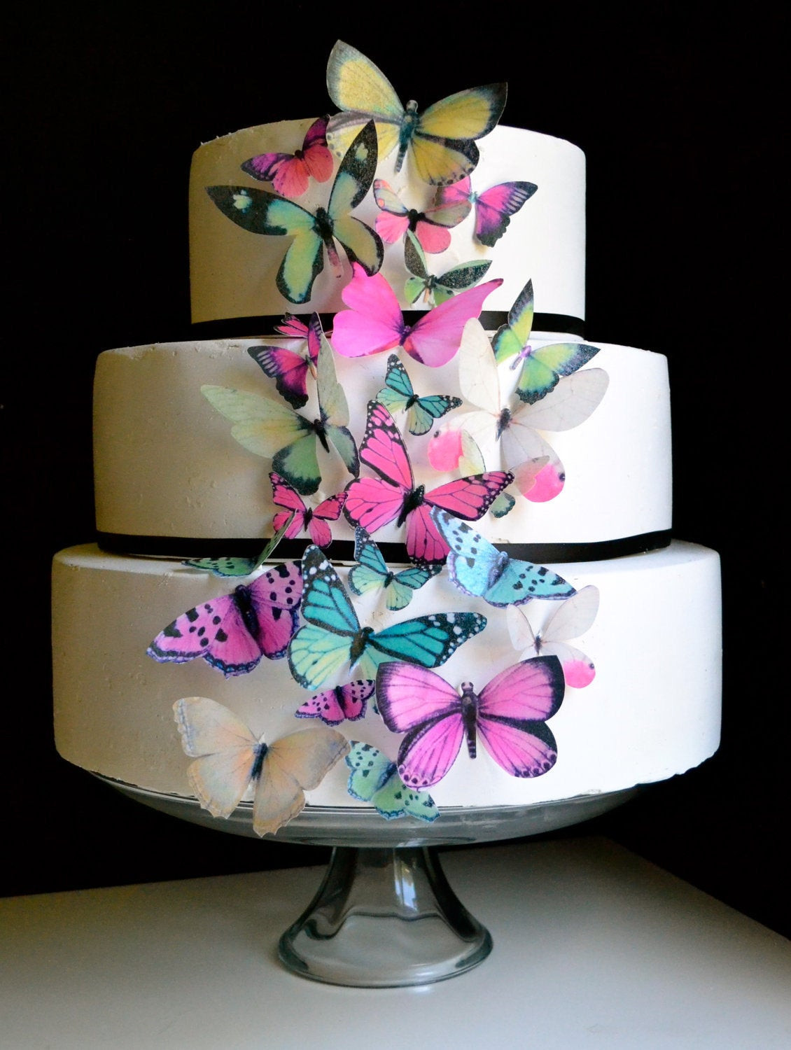 Butterfly Birthday Cakes
 EDIBLE BUTTERFLIES Cake & Cupcake Toppers Butterfly