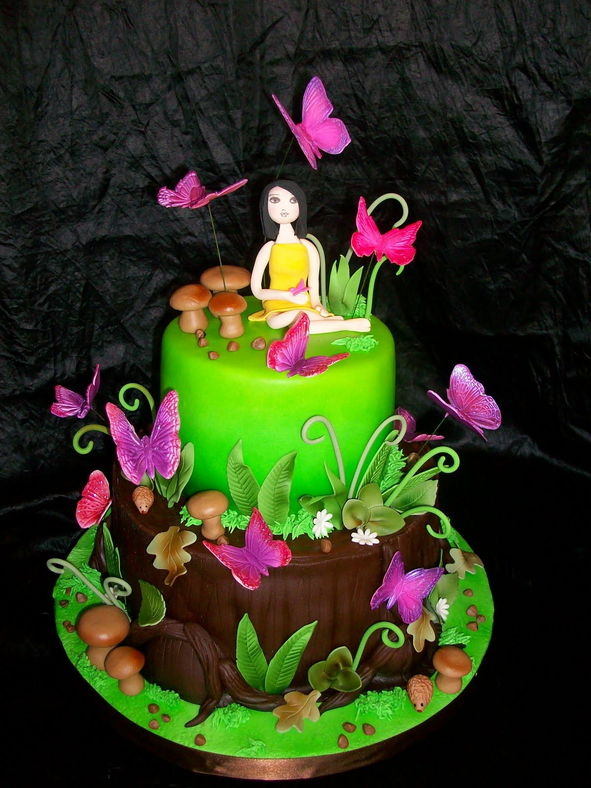 Butterfly Birthday Cakes
 Lauren s Butterfly Garden Birthday Cake