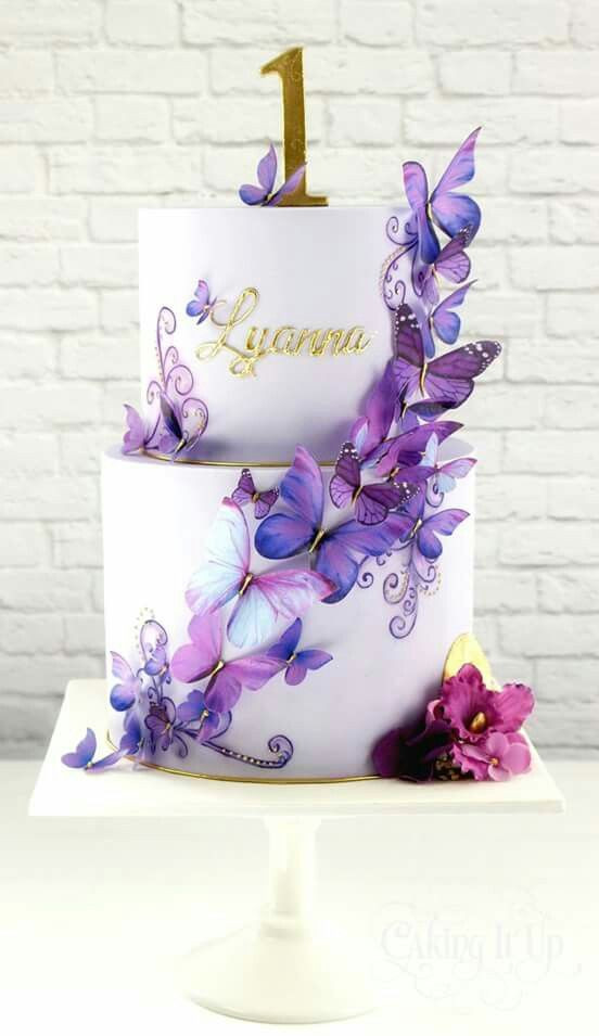 Butterfly Birthday Cakes
 Purple Butterfly Birthday Cake