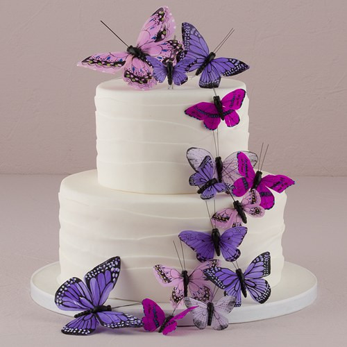 Butterfly Birthday Cakes
 Butterfly Cake Decorations Set of 24 The Knot Shop