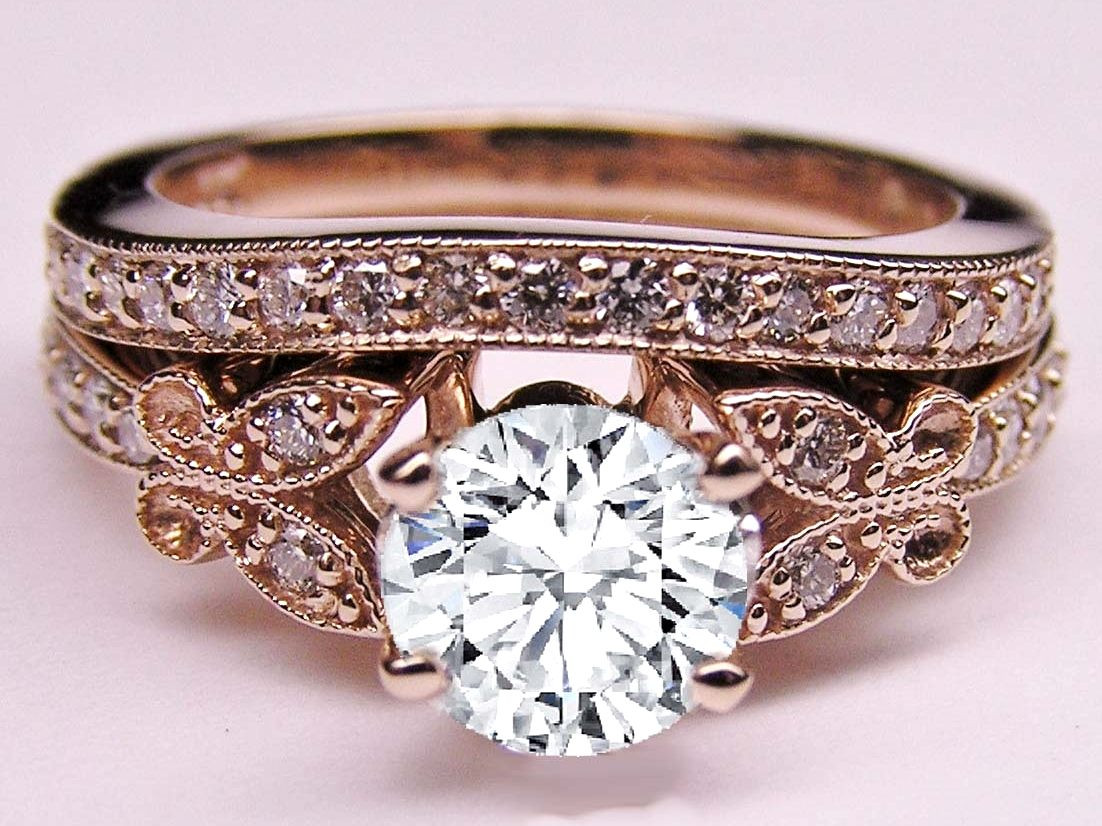 Butterfly Wedding Ring
 Engagement Ring Diamond Butterfly Vintage Engagement Ring