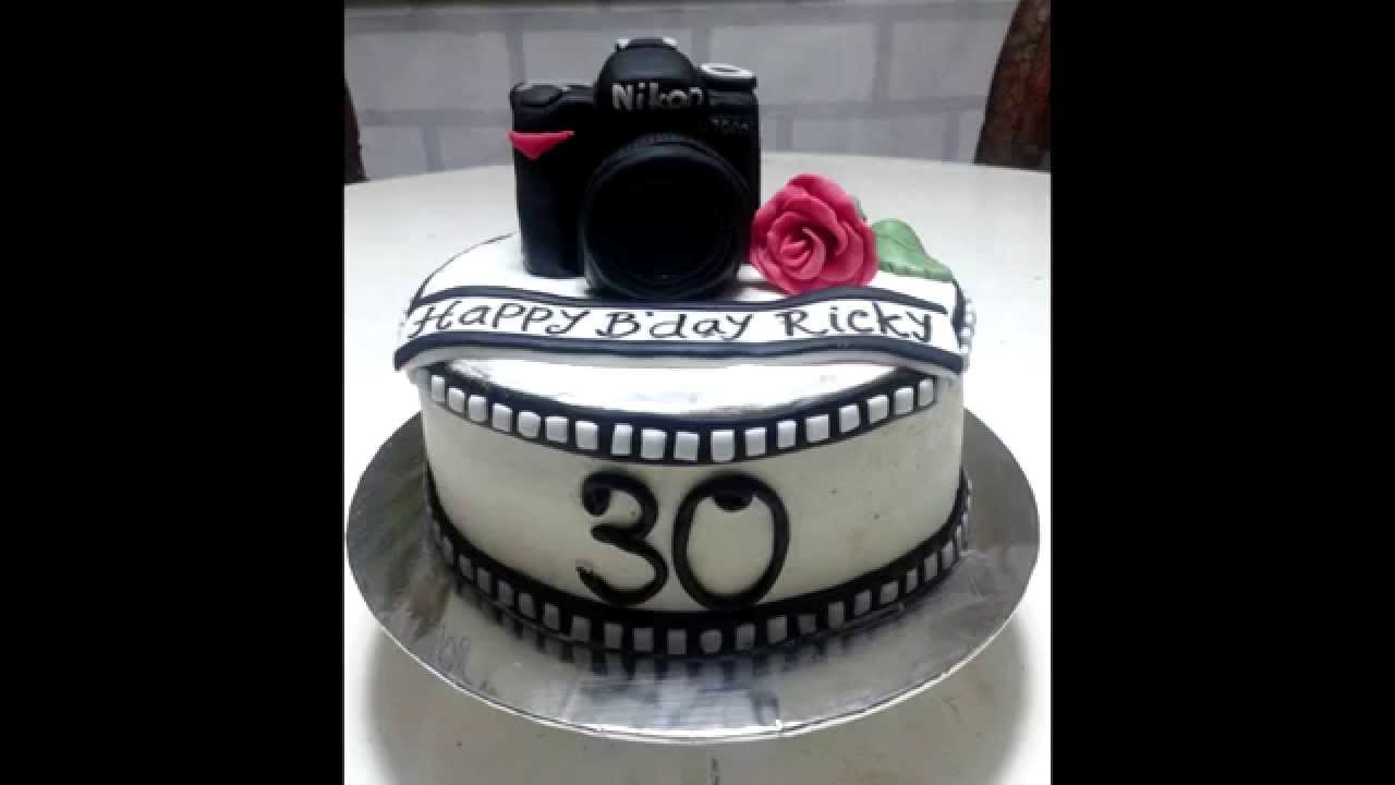 Camera Birthday Cake
 Camera topper birthday cake decoration
