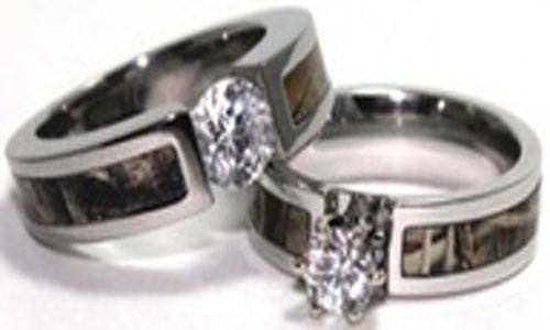 Camo Diamond Wedding Rings
 Diamond Camouflage Wedding Rings
