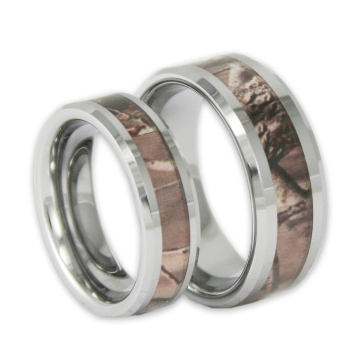 Camo Wedding Band Sets
 Couples Tree Camo Wedding Ring Set His and Hers Matching
