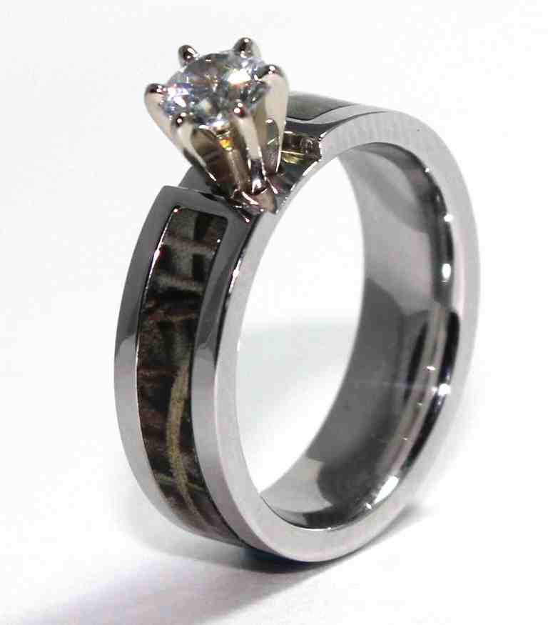 Camo Wedding Ring Set
 Camo Wedding Ring Sets For Her Wedding and Bridal