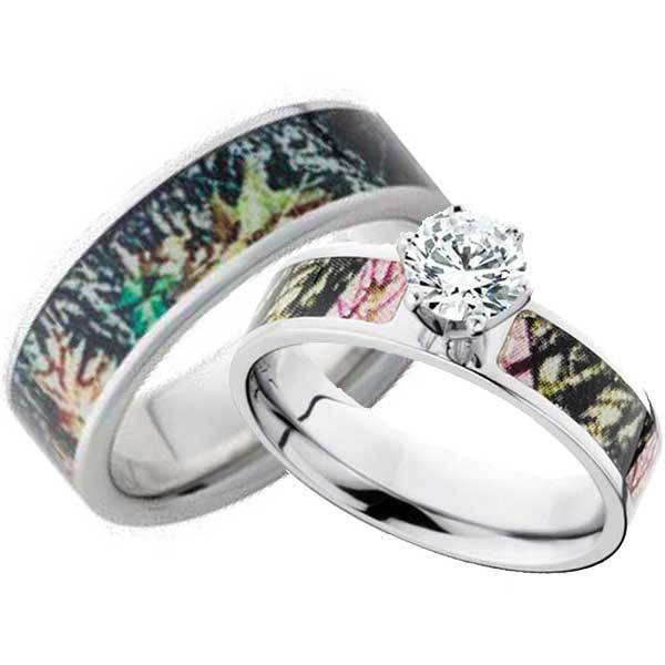 Camo Wedding Ring Sets
 Top 5 His & Hers Camo Ring Sets for a Fall 2015 Wedding