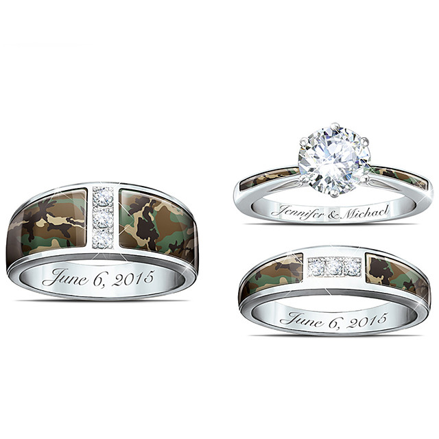 Camo Wedding Ring Sets With Real Diamonds
 Blue Camo Wedding Rings Blue Camo Wedding Ring Set