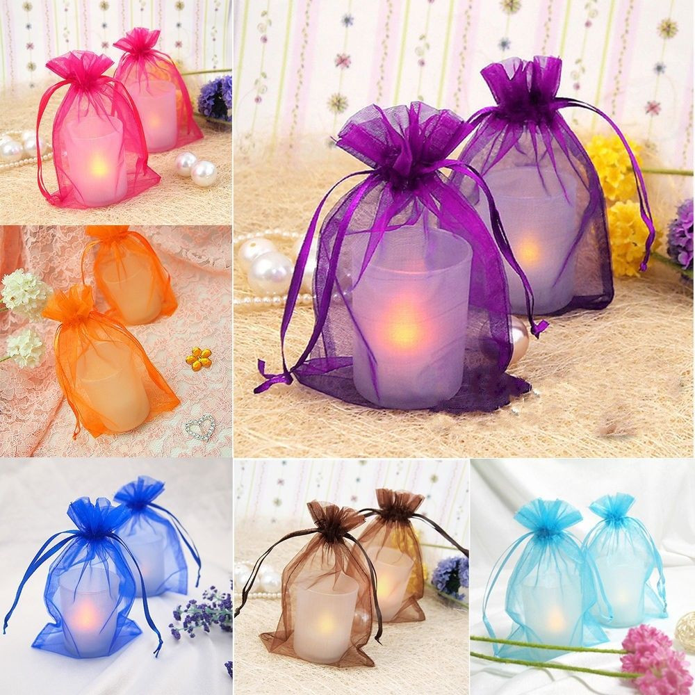 Candy For Wedding Favors
 30 100pcs Sheer Organza Wedding Party Favor Decoration