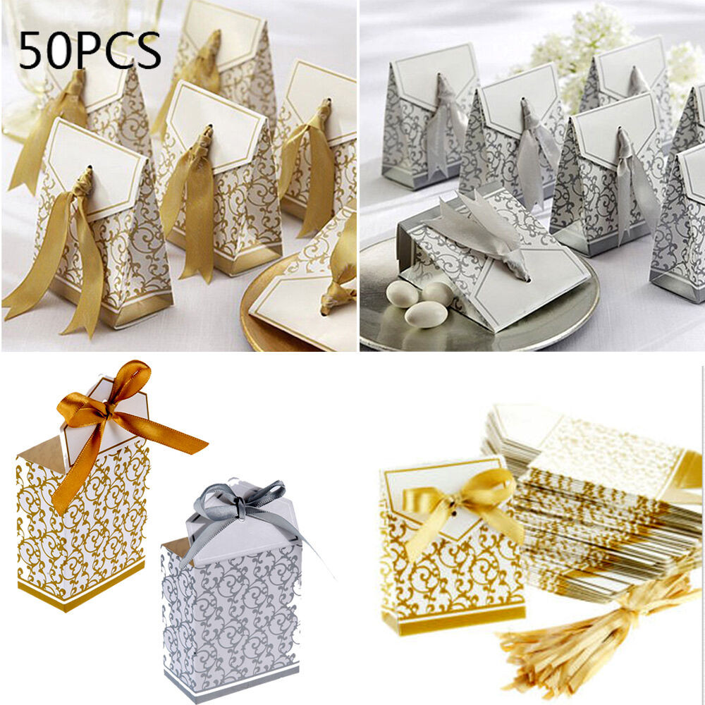 Candy For Wedding Favors
 50Pcs Wholesale Candy Chocolate Paper Box Wedding Favor