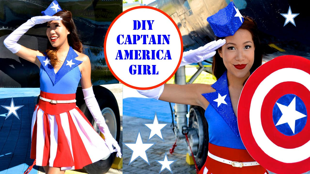 Captain America Mask DIY
 DIY Captain America Costume USO Girl No Sew