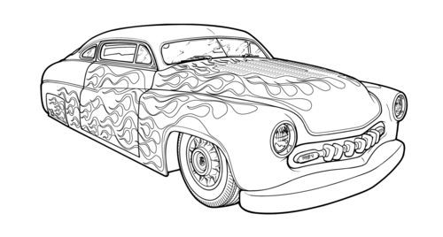 Car Coloring Books For Adults
 Hot Rod Coloring Pages