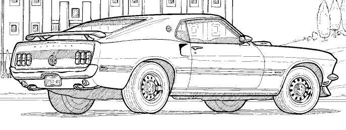 Car Coloring Books For Adults
 detailed line drawings muscle cars Google Search