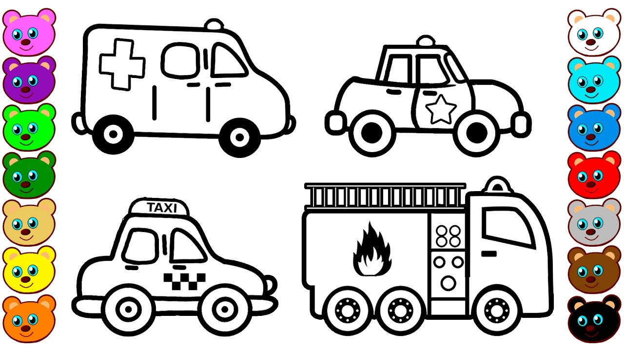 Cars Coloring Pages For Kids
 City Vehicles & Cars Coloring Pages for Kids