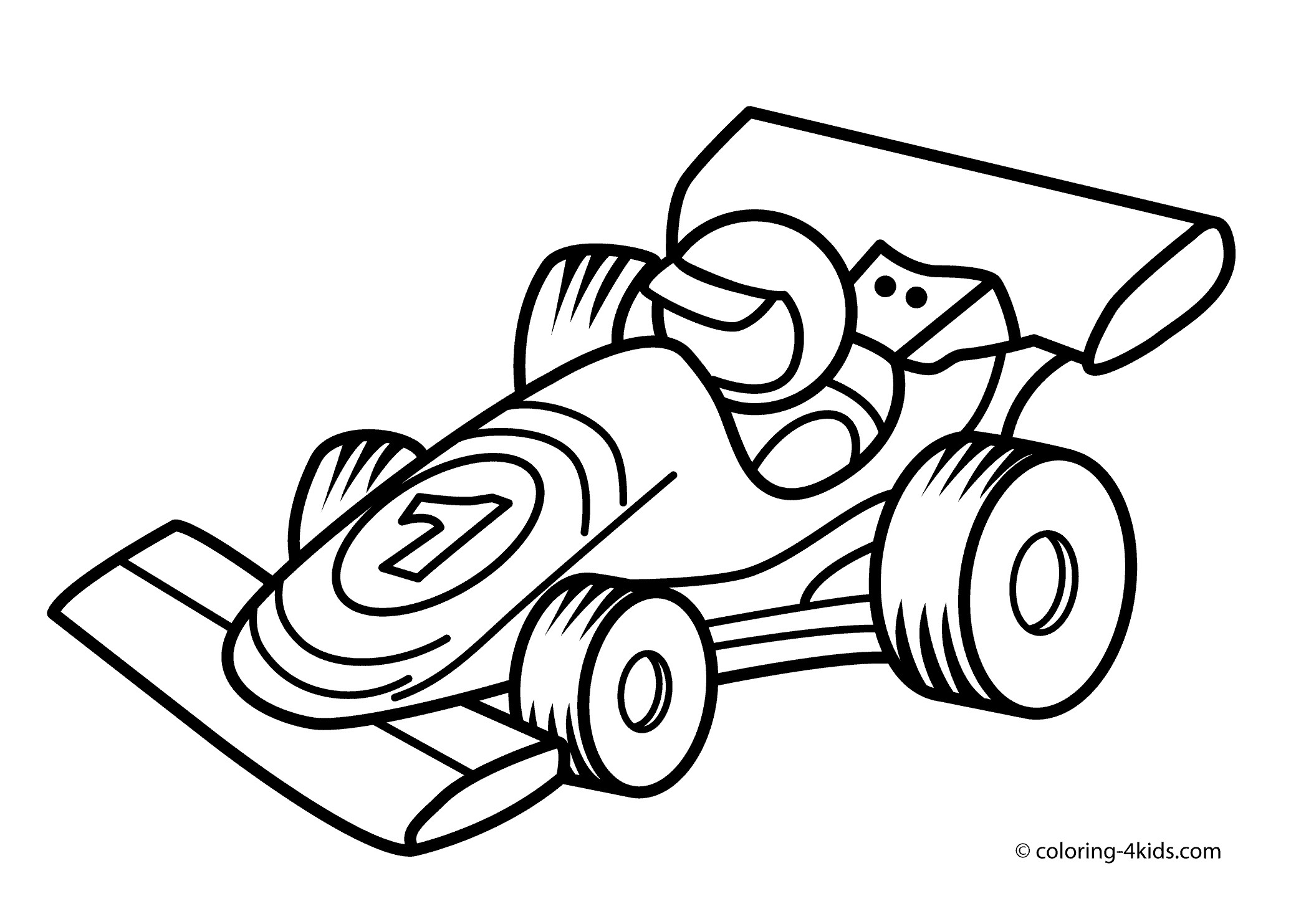 Cars Coloring Pages For Kids
 Racing car transportation coloring pages for kids