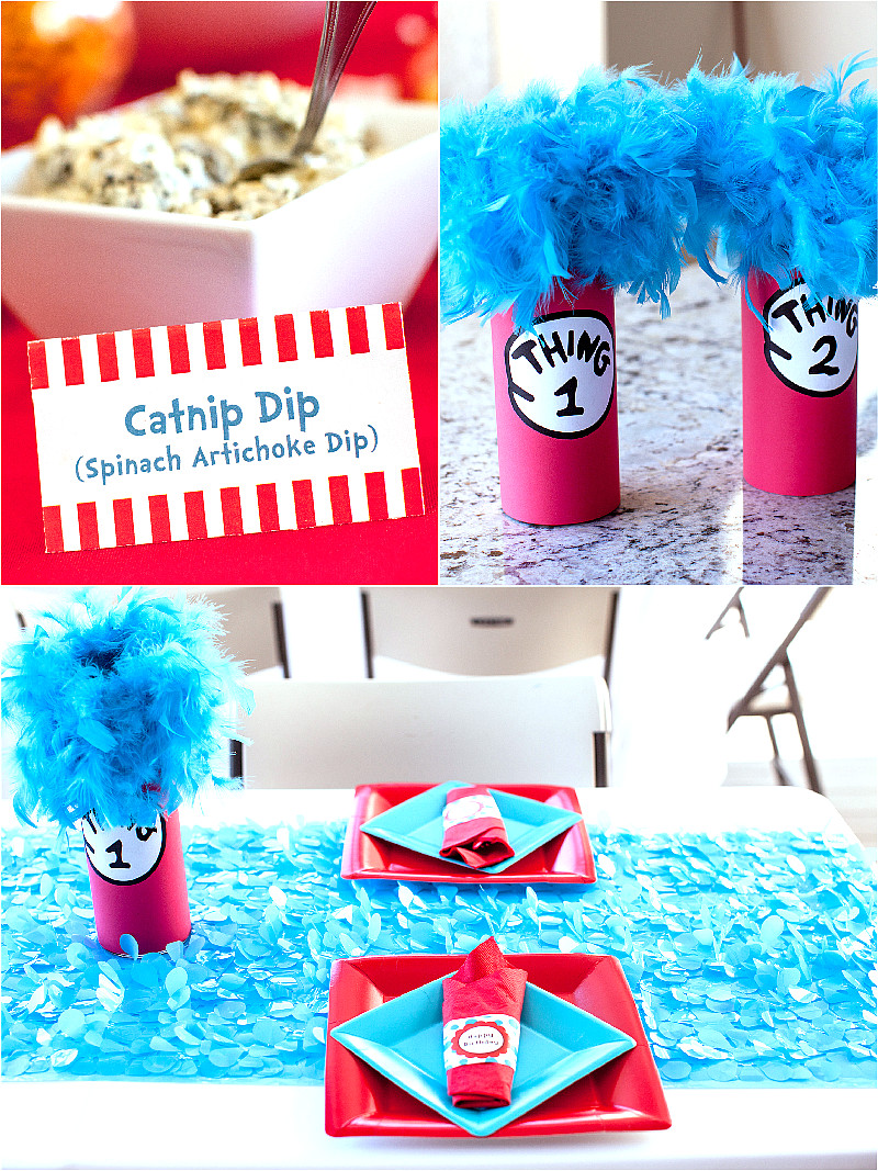 Cat In The Hat Birthday Decorations
 Cat in The Hat Inspired 3rd Birthday Party Party Ideas