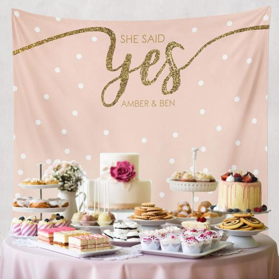 Centerpiece Ideas For Engagement Party
 She Said Yes Bridal Shower Decorations Engagement Decor