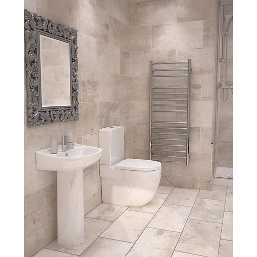 Ceramic Tiles For Bathroom
 Wickes Cabin Tawny Beige Ceramic Tile 600 x 300mm
