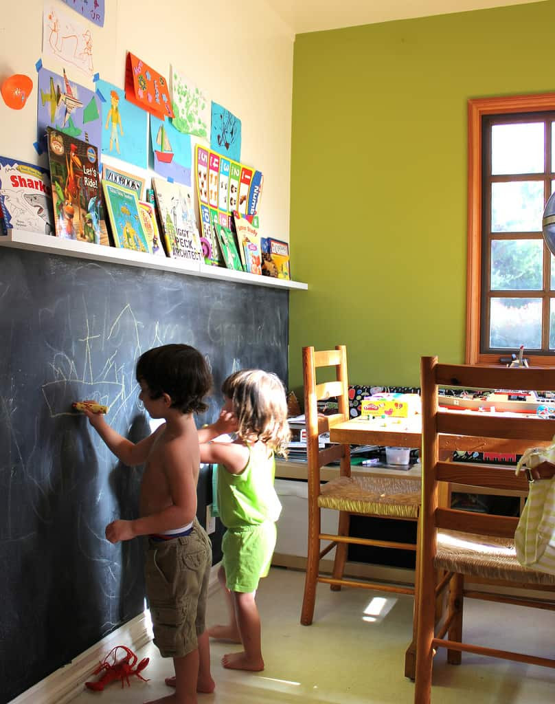 Chalkboard Wall Kids Room
 Chalkboard Wall Trend es to Modern Homes 38