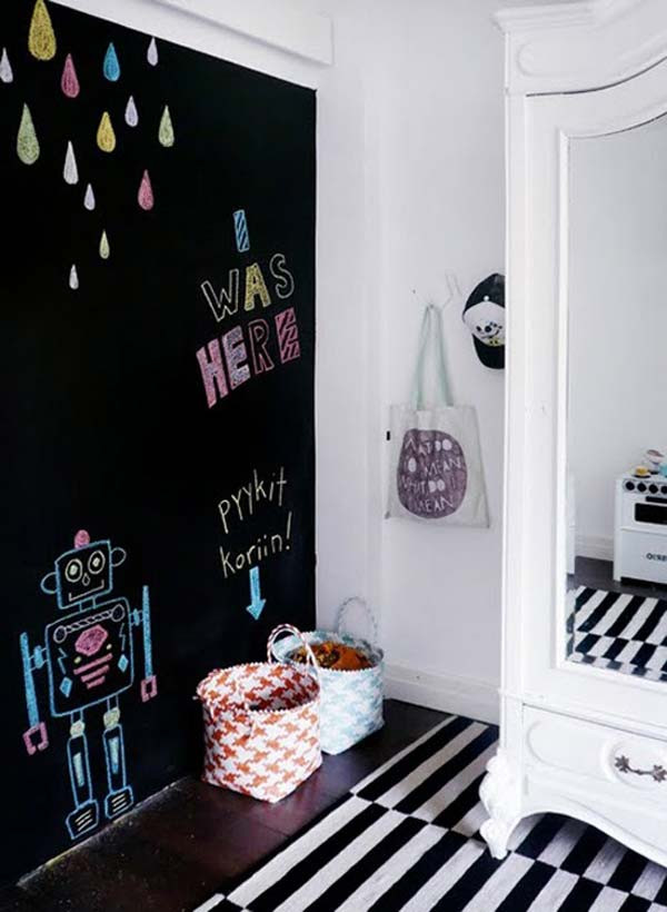 Chalkboard Wall Kids Room
 36 Exciting Ideas To Decorate Kids Rooms with Colored