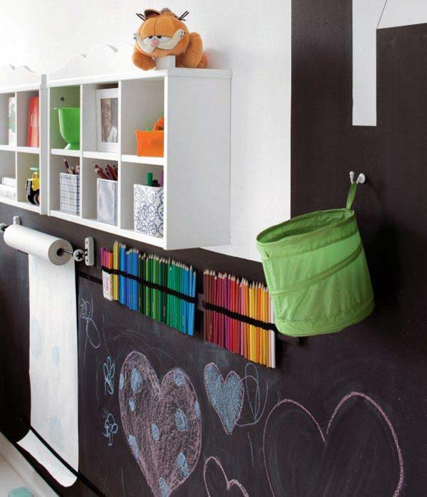 Chalkboard Wall Kids Room
 36 Exciting Ideas To Decorate Kids Rooms with Colored