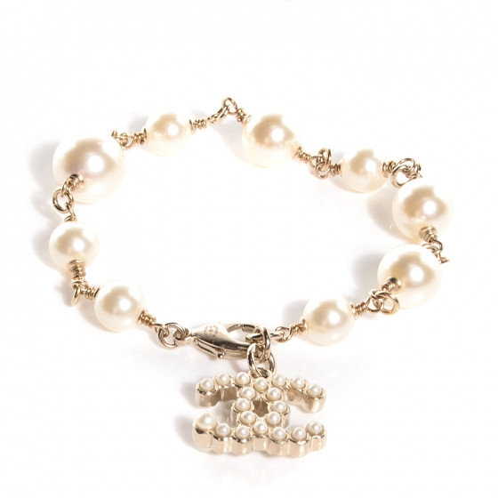 Chanel Pearl Bracelet
 CHANEL Pearl CC Bracelet Gold