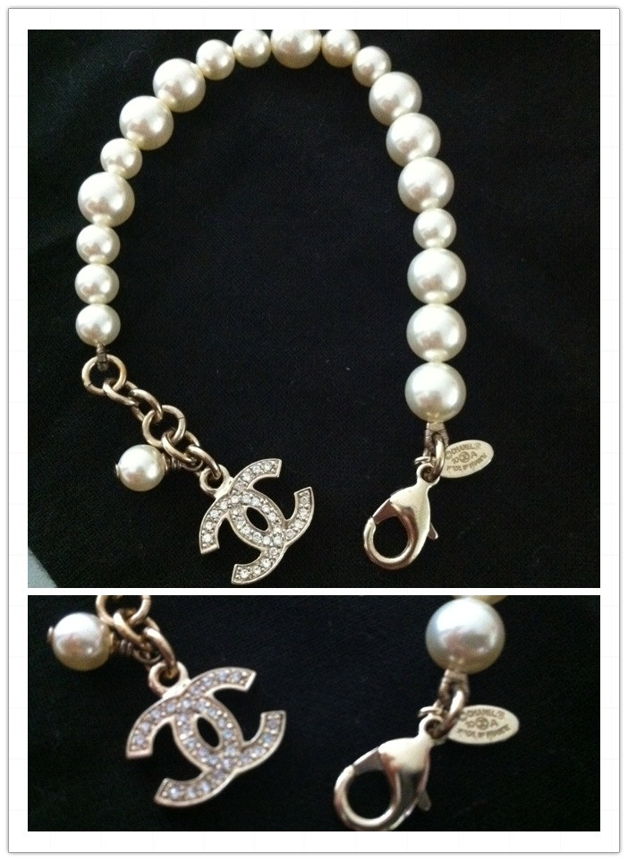 Chanel Pearl Bracelet
 SOLD Authentic Chanel chain belt brooch and pearl bracelet