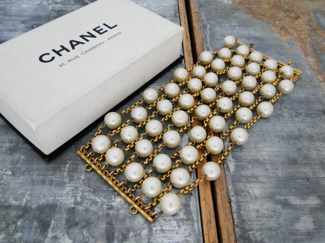 Chanel Pearl Bracelet
 Chanel Vintage 10 Strand Pearl Bracelet