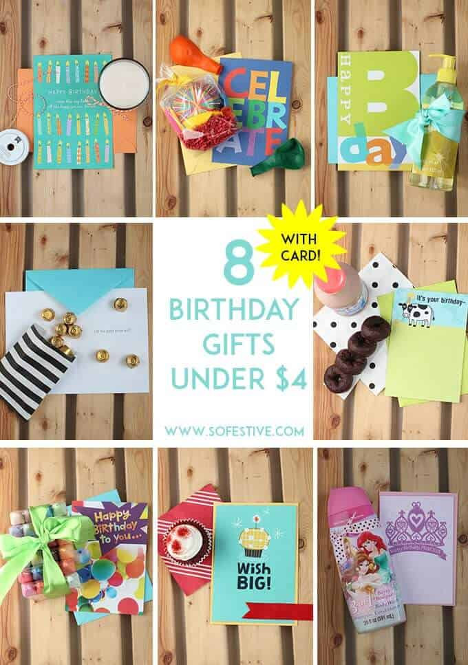 Cheap Birthday Party Ideas
 8 Birthday Gifts under $4 So Festive