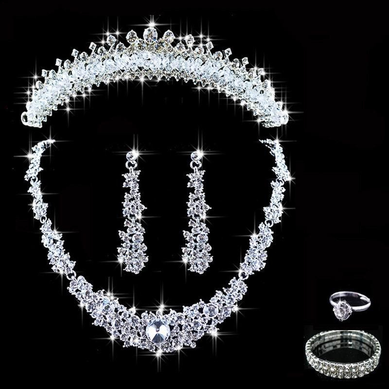 Cheap Bridal Jewelry Sets
 Crystal Bridal Jewelry Sets Hotsale Necklace Earrings
