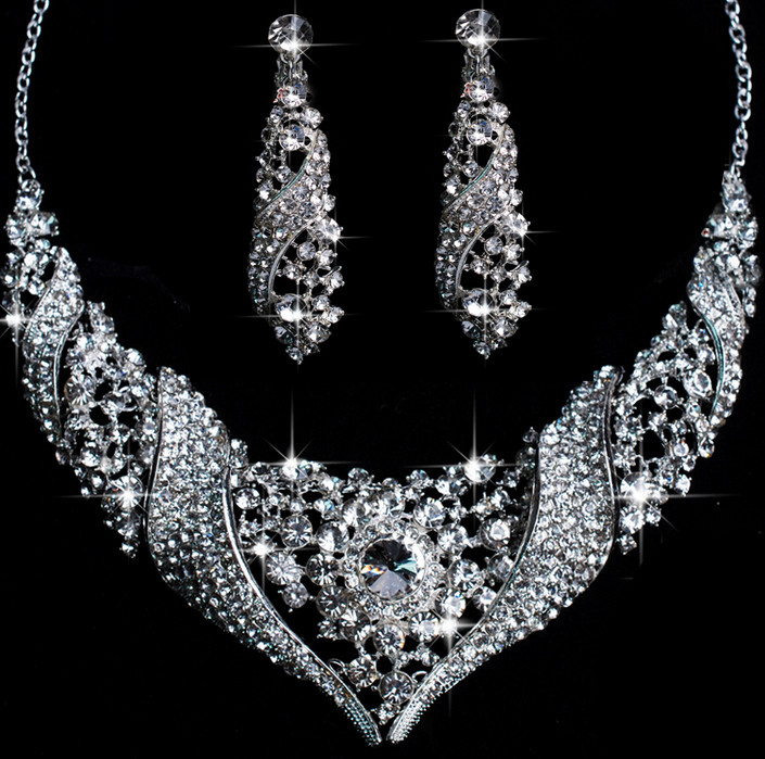 Cheap Bridal Jewelry Sets
 2014 New Arrival Cheap jewelry Fashion white crystal
