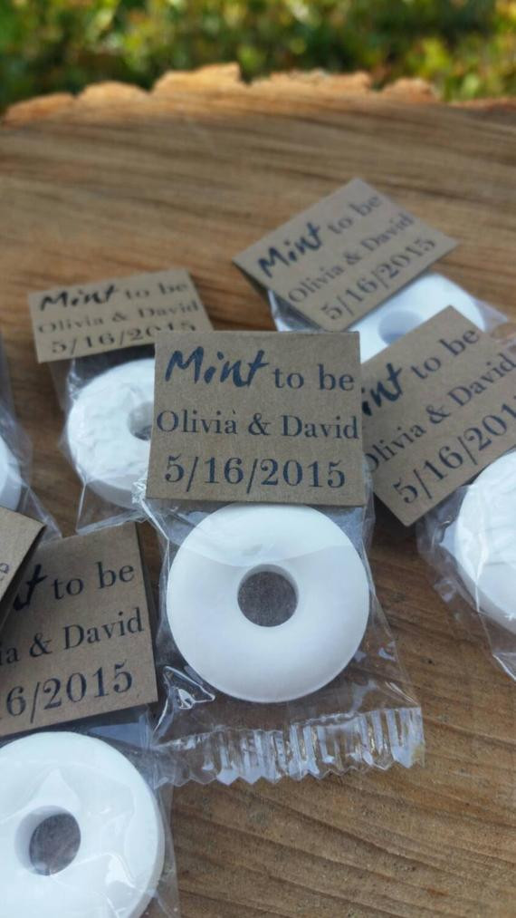 Cheap Engagement Party Ideas
 100 Mint to be wedding favors Rustic wedding by TagItWithLove