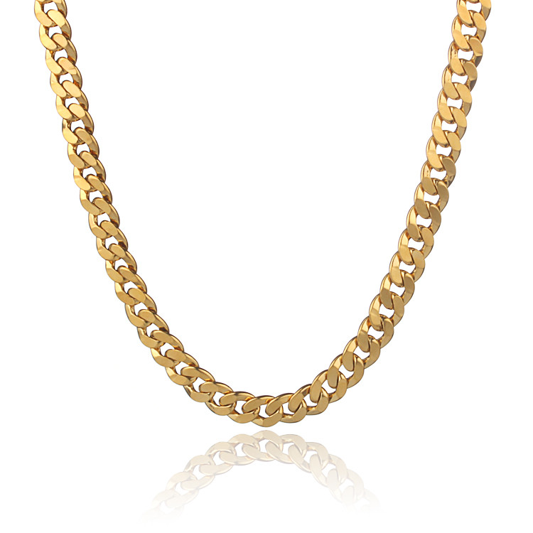 Cheap Gold Necklaces
 Wholesale 24K Gold Plated Necklace For Men Women Items