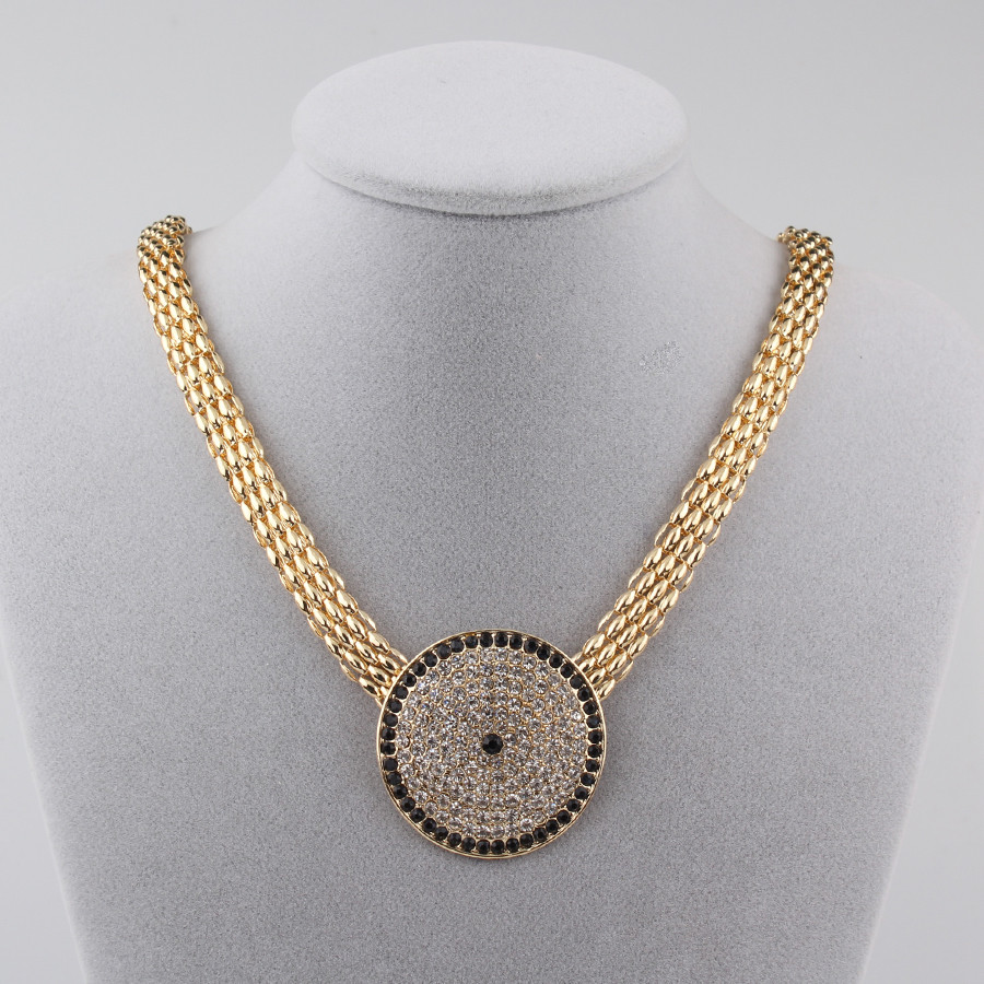 Cheap Gold Necklaces
 Wholesale Costume Jewelry Fashion Crystal Pave Gold