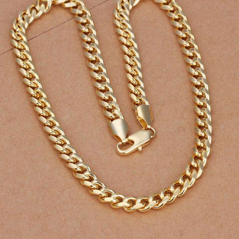 Cheap Gold Necklaces
 2013 Fashion 18K Yellow Gold Necklace for Man Classic Long