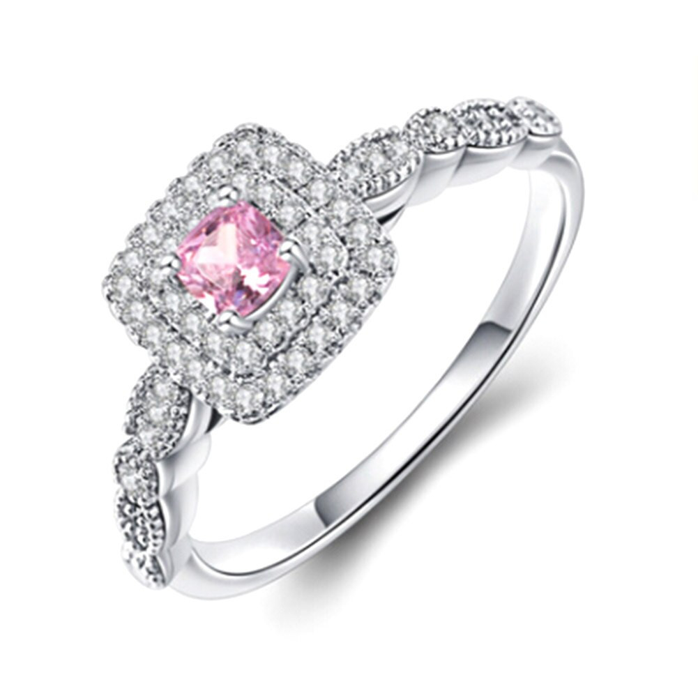 Cheap Vintage Wedding Rings
 Pink CZ For Women Wedding Engagement Wholesale Jewelry