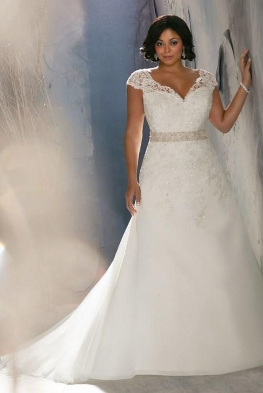 Cheap Wedding Dresses Plus Size
 Ivory White Organza Sweetheart Wedding Dress Plus Size