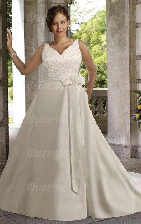 Cheap Wedding Dresses Plus Size
 Queeniewedding Cheap Long Discount Plus Size Wedding