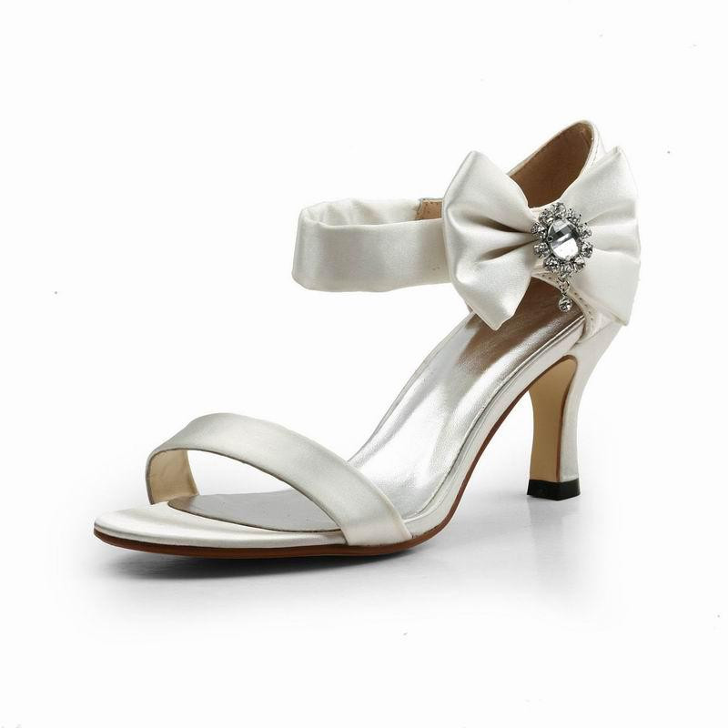 Cheap White Wedding Shoes
 New 2013 Elegant Kitten Heel Sandals wedding Shoes with