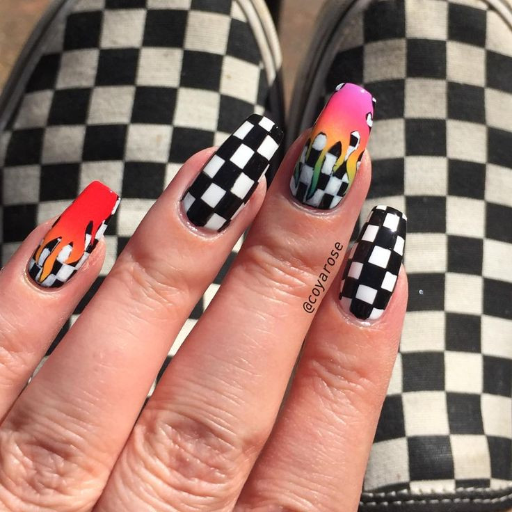 Checkered Nail Designs
 Best 25 Checkered nails ideas on Pinterest