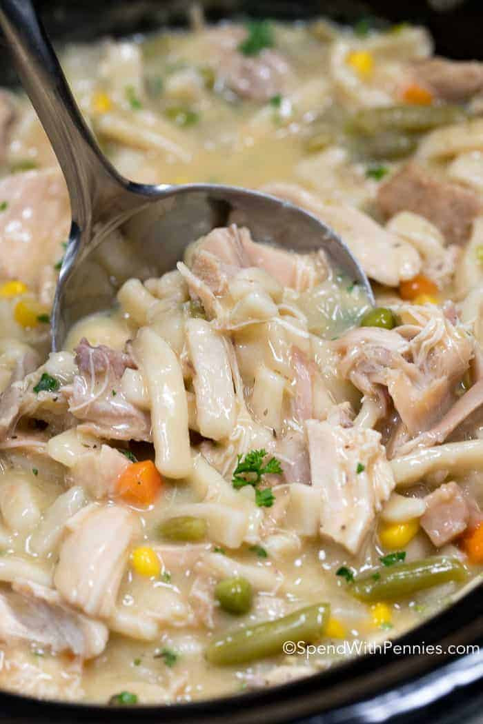 Chicken And Noodles Crockpot
 Crock Pot Chicken and Noodles Spend With Pennies